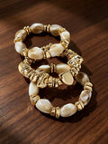 Gold & Beige Bracelet